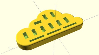 ekobots - cloud storage usb device holder pinshape boxes 3d print model - Mito3D
