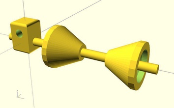 ekobots - filament spool mendel prusa pinshape holder parts 3d printer 3d print model - Mito3D