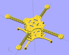 ekobots quadcopter frame version 20 pinshape Spielzeug rc radio openscad 3d print model - Mito3D
