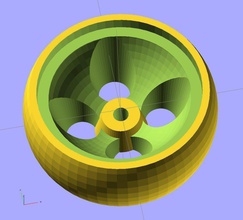 ekobots pneumatico generatore pinshape rotellina i giocattoli gomma openscad auto 3d print model - Mito3D