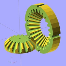 ekobots - bevel gear generator pinshape 3d print model - Mito3D