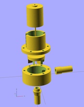 ekobots acqua pompa centrifuga pinshape peces motore pesce cc centrifughe l'acquario 3d print model - Mito3D