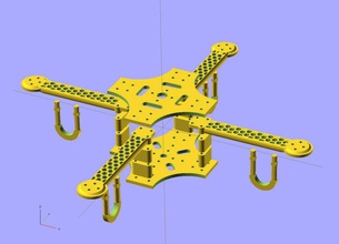 ekobots quadcopter frame pinshape giocattolo rc openscad fotogramma 3d print model - Mito3D