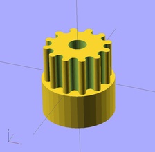 ekobots - gear generator cylindrical tooth pinshape wood plastic parametric grub 3d print model - Mito3D