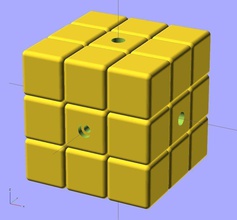 ekobots cubo rubik pinshape brinquedo quebra cabeça jogo 3d print model - Mito3D