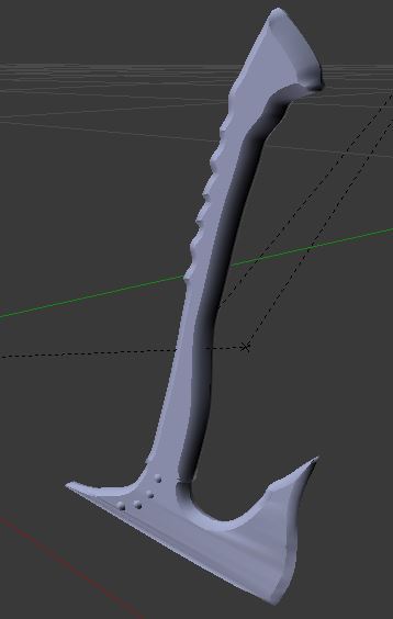 dawnguard hacha pinshape skyrim elder scrolls axe 3D print model - Mito3D