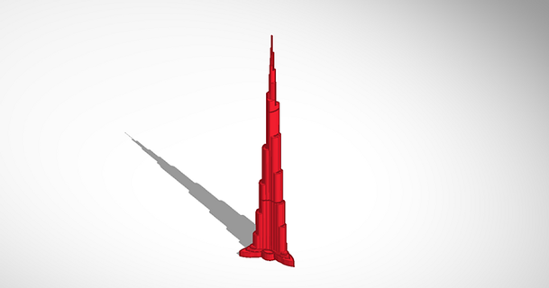 burj Halife alexxxvis indir Bedava stl model printablescom 3d modeller dünya taramalar mimari şehir Planlama 3d print model - Mito3D