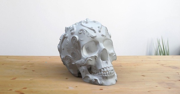 ornament skull 2 jeff download free stl model printablescom 3d models art & design designs 3d print model - Mito3D