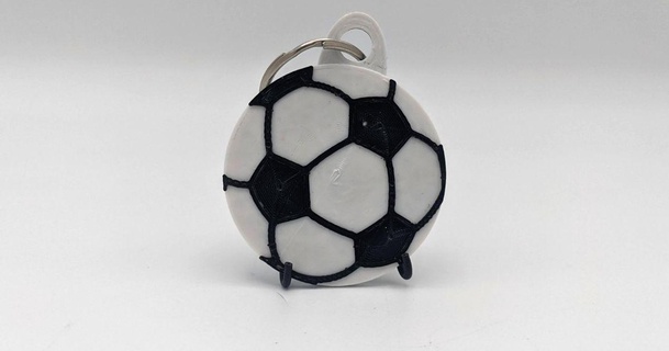 soccer keychain mucuslaser download free stl model printablescom 3d models fashion accessories ball chain fob football key 3d print model - Mito3D