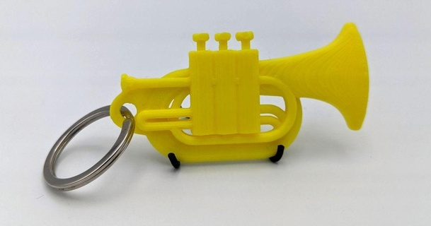 spring valve marching baritone keychain mucuslaser download free stl model printablescom 3d models fashion accessories band euph euphonium 3d print model - Mito3D