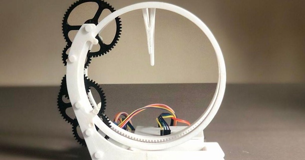 3d printed holo clock arduino saulquinn download free stl model printablescom models gadgets arduinouno 3d print model - Mito3D