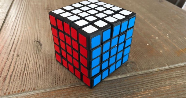5x5 rubik's cube saulquinn download free stl model printablescom 3d models toys & games puzzles brain-teasers 3d print model - Mito3D