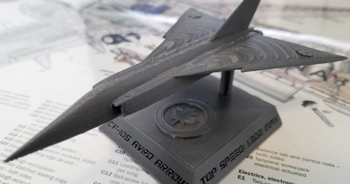 cf 105 Avro Pfeil virtuellvisionär download frei stl Modell Printablescom 3d Modelle Spielzeuge Spiele Fahrzeuge Flugzeug Luftfahrt Kämpfer Kampfjet 3D print model - Mito3D