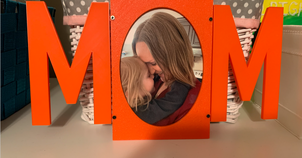 mãe foto quadro Armação coisas kylemakes baixar livre stl modelo printablescom 3d modelos casa decoração recordações Mães presente mães 3D print model - Mito3D