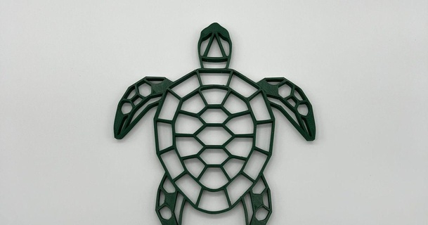 geometric sea turtle ar3dprints download free stl model printablescom 3d models art & design wall-mounted animal seaturtle geometricdesign 3d print model - Mito3D