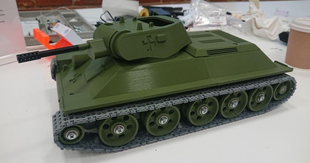 rc tank t-34 ps 231-1 abs bearings aku download free stl model printablescom 3d models hobby & makers robotics 3d print model - Mito3D