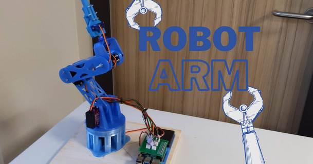 5 axis robot arm max siebenschl fer download free stl model printablescom 3d models hobby & makers rc robotics raspberypi robots servo 3d print model - Mito3D