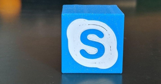 Skype Symbol max siebenschl fer download frei stl Modell Printablescom 3d Modelle Kunst Design 2d Platten Logos 3d print model - Mito3D