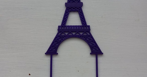 eiffel Torre torta cappello cilindro smrzik5555cz Scarica gratuito stl modello printablescom 3d Modelli domestico cucina caketopper Eiffel 3d print model - Mito3D