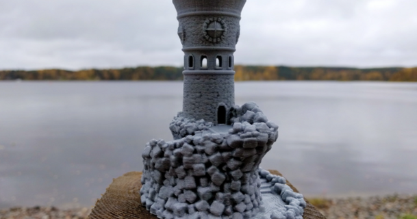 forbidden watchtower kijai download free stl model printablescom 3d models art & design sculptures castle tower 3d print model - Mito3D