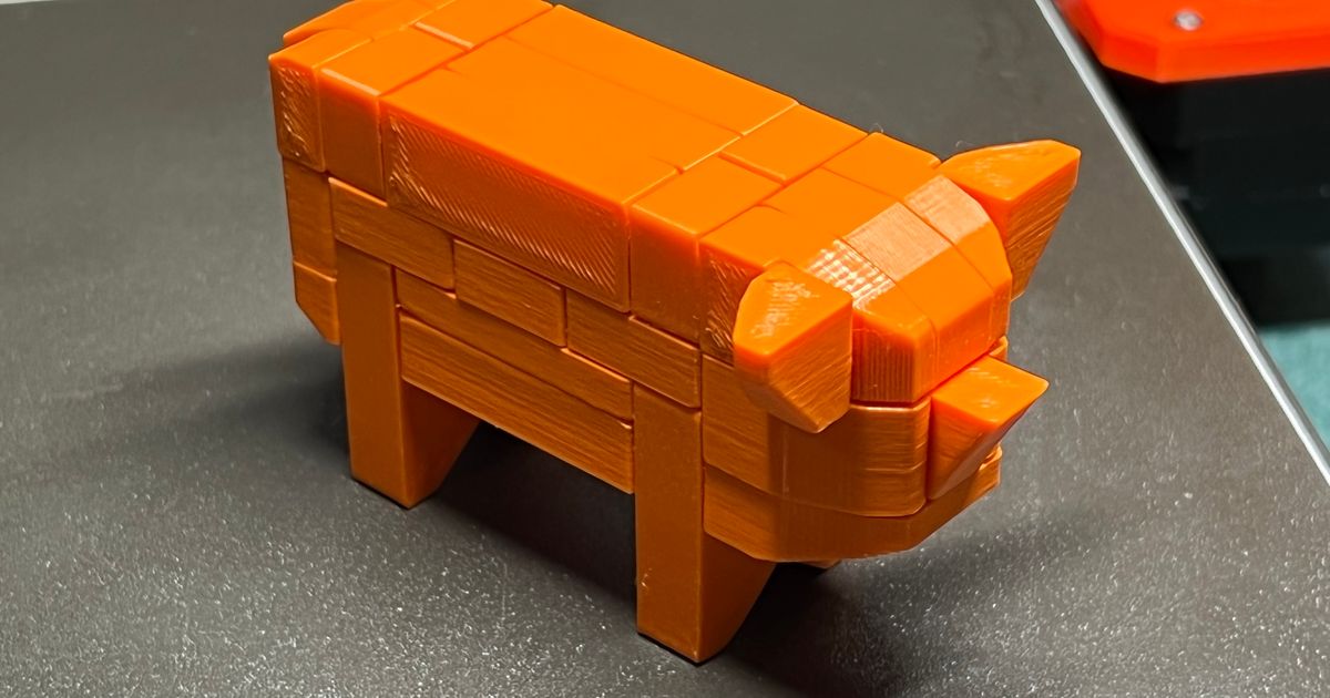 pig puzzle chris hill download free stl model printablescom 3d models toys & games puzzles brain-teasers 3D print model - Mito3D