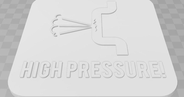 alto pressione segnaletica becker thorne Scarica gratuito stl modello printablescom 3d Modelli arte design 2d piatti loghi cartello 3d print model - Mito3D