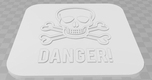 danger signage becker thorne download free stl model printablescom 3d models art & design 2d plates logos sign 3d print model - Mito3D