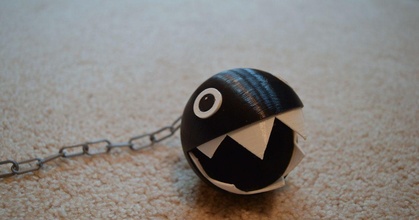 super mario chain chomp totallyaddicted download free stl model printablescom 3d models toys & games action figures statues chainchomp enemy game 3d print model - Mito3D