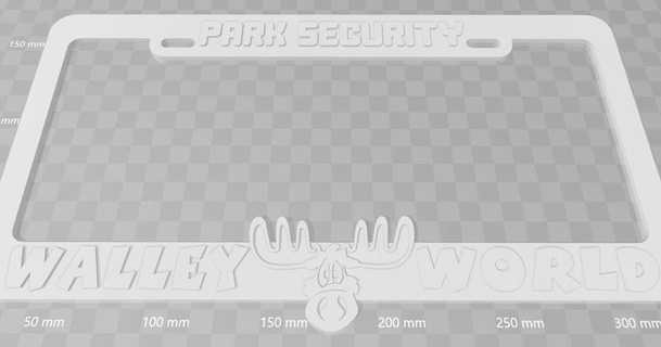 walley world - park security license plate frame national lampoon's vacation becker thorne download free stl model printablescom 3d models art & design 2d plates logos nationallampoon walleyworld 3d print model - Mito3D
