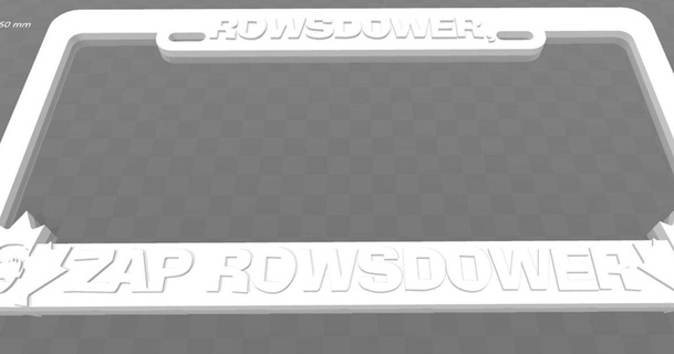 rowsdower zap license plate frame ms3k becker thorne download free stl model printablescom 3d models art & design 2d plates logos mst3k 3d print model - Mito3D