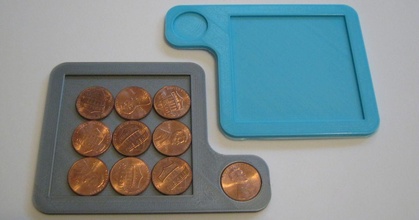 10 penny puzzle totalement accro Télécharger libre stl modèle imprimablescom 3d modèles jouets Jeux puzzles brain teasers 3dpuzzle Jeu argent 3d print model - Mito3D