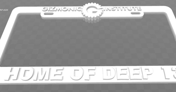 gizmonic institute - deep 13 license plate frame mst3k becker thorne download free stl model printablescom 3d models art & design 2d plates logos 3d print model - Mito3D