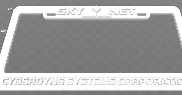 skynet Cyberdyne Systeme Konzern Lizenz Teller Rahmen Terminator Becker Dorn download frei stl Modell Printablescom 3d Modelle Kunst Design 2d Platten Logos 3d print model - Mito3D
