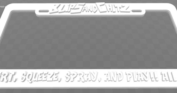 blips chitz - squirt squeeze spray play day license plate frame rick morty becker thorne download free stl model printablescom 3d models art & design 2d plates logos rickandmorty 3d print model - Mito3D