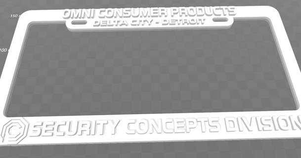 ocp omni Verbraucher Produkte Lizenz Teller Rahmen Robocop Becker Dorn download frei stl Modell Printablescom 3d Modelle Kunst Design 2d Platten Logos 3d print model - Mito3D
