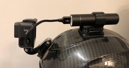 capacete carregador bateria suporte gopro montagens Dave baixar livre stl modelo printablescom 3d modelos Esportes ar mount HelmetMount paramotor ppg 3d print model - Mito3D