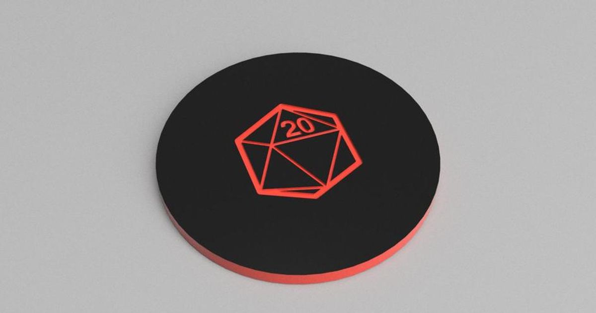 d20 themed dice tray 7 pockets becker thorne download free stl model printablescom 3d models toys & games board dicebox dicetray dnd dungeonsanddragons 3D print model - Mito3D