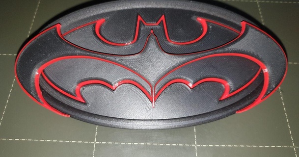 Batman Robin Film Logo Hacken download frei stl Modell Printablescom 3d Modelle Kunst Design 2d Platten Logos Batmanlogo Batmansymbol 3d print model - Mito3D