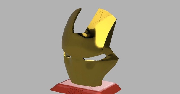 ironman face mask stand hemi download free stl model printablescom 3d models household decor marvel 3d print model - Mito3D