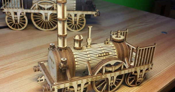 adler steam locomotive rgen weigert download free stl model printablescom 3d models toys & games vehicles 3mm gauge1 inkscape lasercut 3d print model - Mito3D