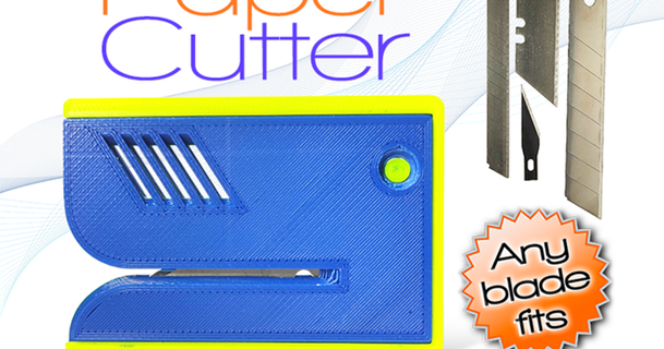 paper cutter mishkin2 download free stl model printablescom 3d models hobby & makers tools blade cut razorblade 3d print model - Mito3D