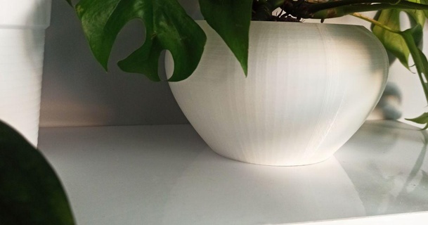 arrotondato pianta pentola opaco Scarica gratuito stl modello printablescom 3d Modelli domestico arredamento vaso 3d print model - Mito3D
