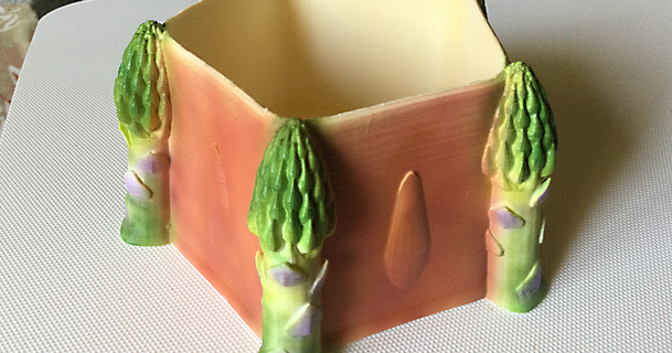 asparagus theme decorative box sylviatrilling download free stl model printablescom 3d models household decor sculpture 3d print model - Mito3D