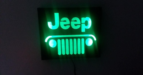jeep light up sign b&b tech download free stl model printablescom 3d models art & design wall-mounted decor led wall 3d print model - Mito3D