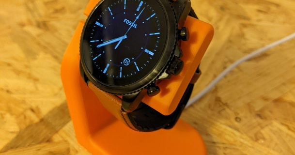 fossil gen 6 watch stand daniel0997 download free stl model printablescom 3d models gadgets fossilwatch smartwatch watchstand fossilgen6 3d print model - Mito3D