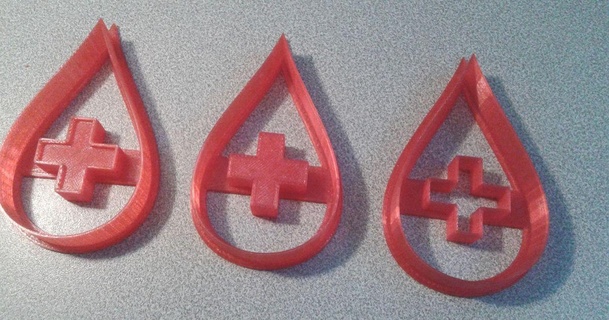 sangre donación Galleta cortador fzola descargar gratis stl modelo imprimiblescom 3d modelos casa cocina cuenco galletas Cruz Roja 3d print model - Mito3D