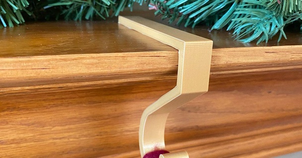 christmas stocking hanger mantle shelf balanced stay ptree download free stl model printablescom 3d models seasonal designs winter & year's fire fireplace gifts holidays 3d print model - Mito3D