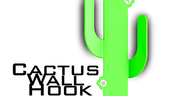 cactus wall hook mishkin2 download free stl model printablescom 3d models household house equipment 3d print model - Mito3D