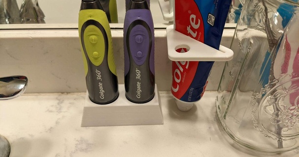 electric toothbrush holder flyboyeuc download free stl model printablescom 3d models household bathroom 3d print model - Mito3D