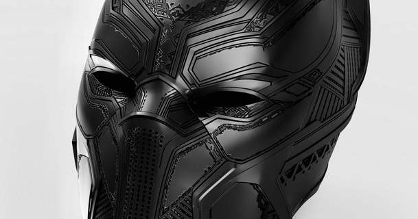 black panther mask official3d download free stl model printablescom 3d models costumes & accessories masks avengers blackpanther elegoo highquality 3d print model - Mito3D